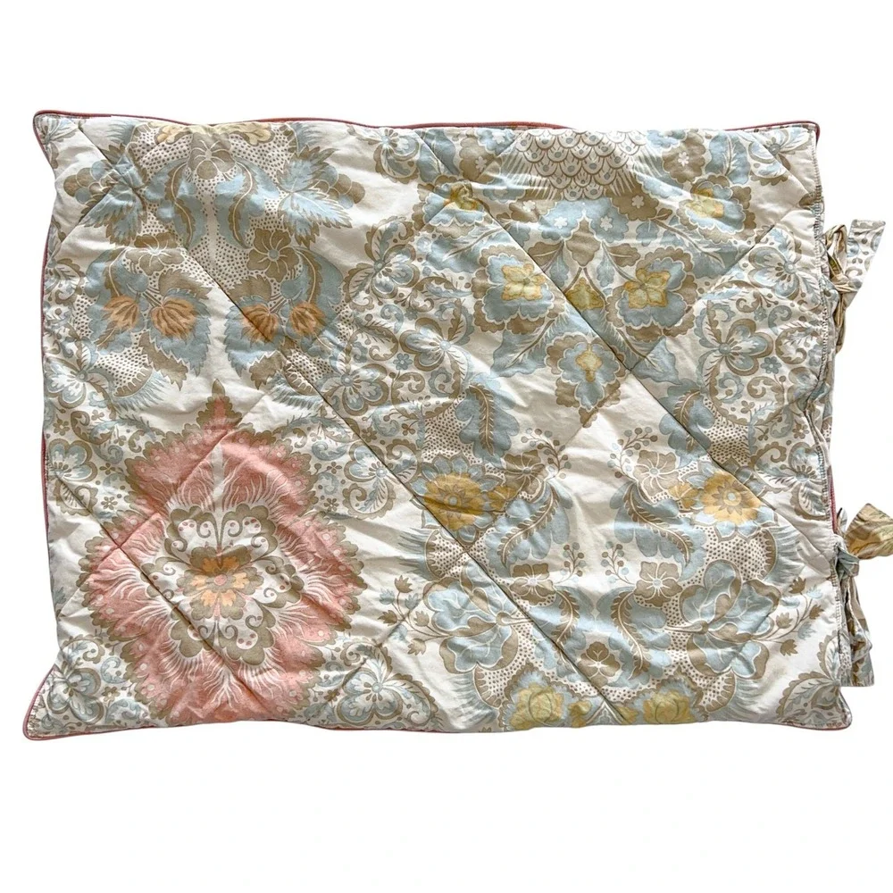 Pottery Barn 2 pc Set Matching Quilted Standard Size‎ Pillow Case Sham Palampore